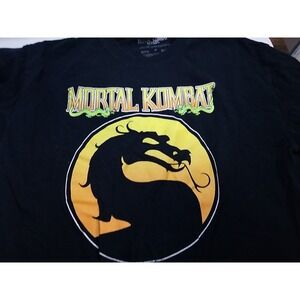 Mortal Kombat Klassic Short Sleeve Graphic Print Medium Black‎ Shirt Crew Neck